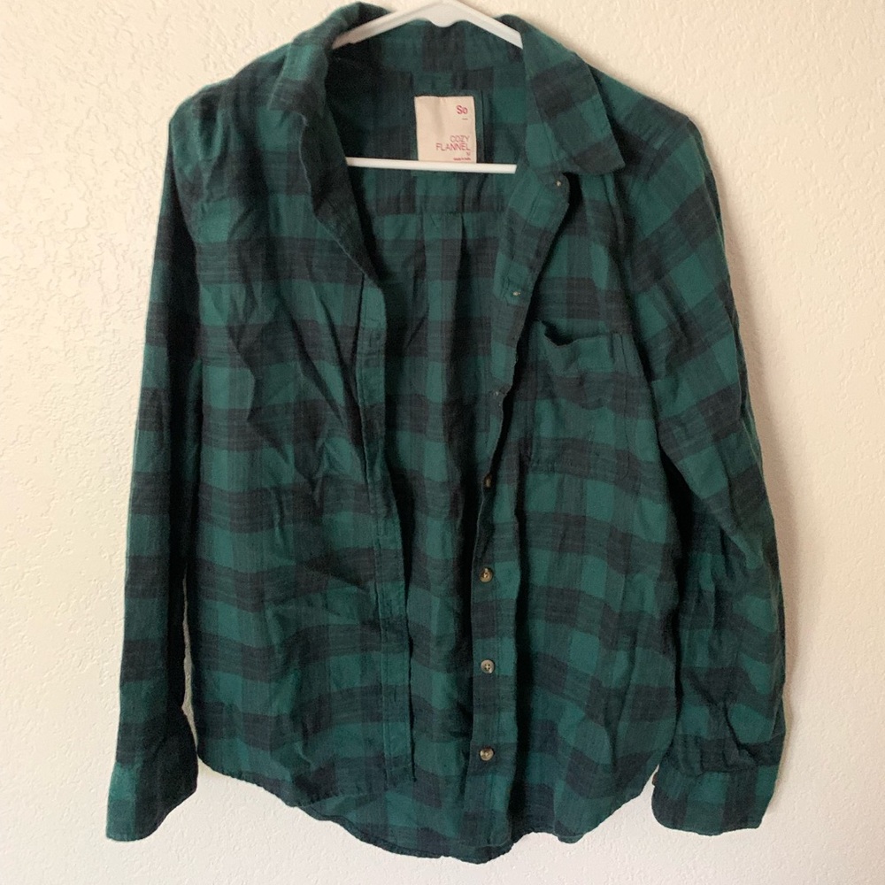 Green plaid flannel